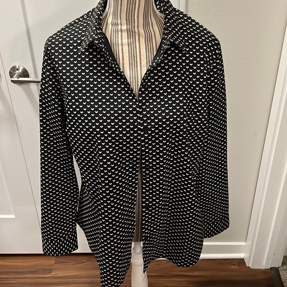 Apt 9.-Black and White Women's Blouse